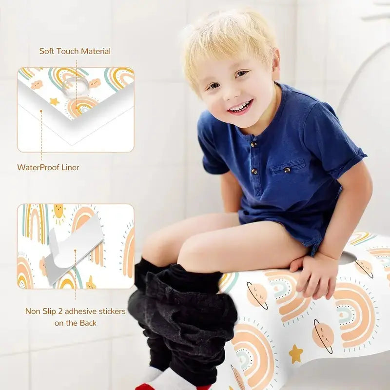30 Pack Disposable Toilet Seat Covers - Individually Wrapped Bathroom Accessory, Large Waterproof Toilet Lid Cover for Camping Travel Public Restrooms Airplane Trips