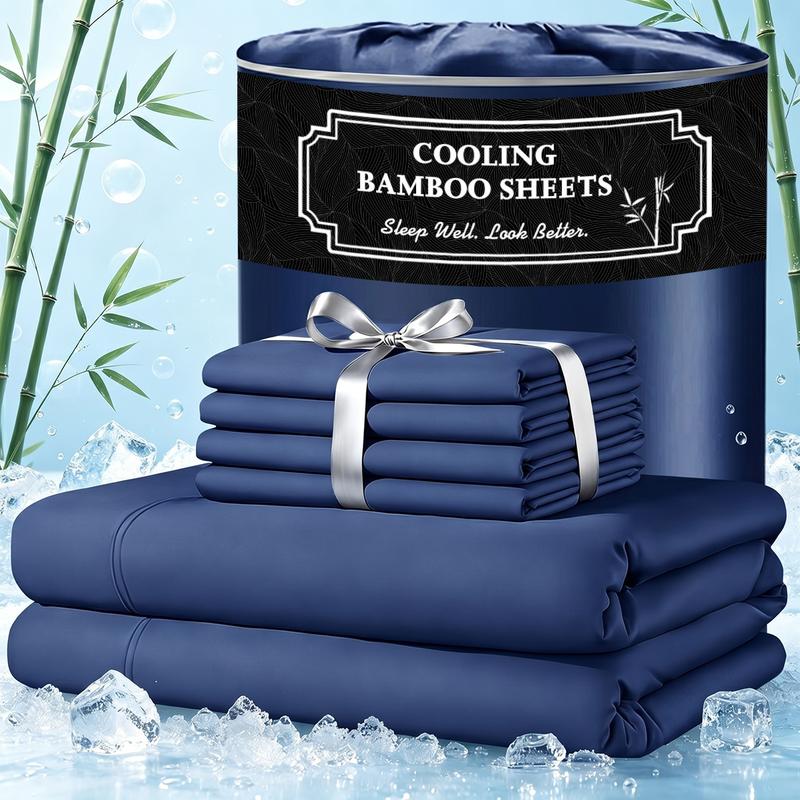 Luxury Plain Bamboo Fiber Duvet Cover - Sateen Finish, Casual, Breathable, Skin-Friendly, Easy-Care, Machine-Washable Quality-Tested Bedding Linen for Duvetcovers