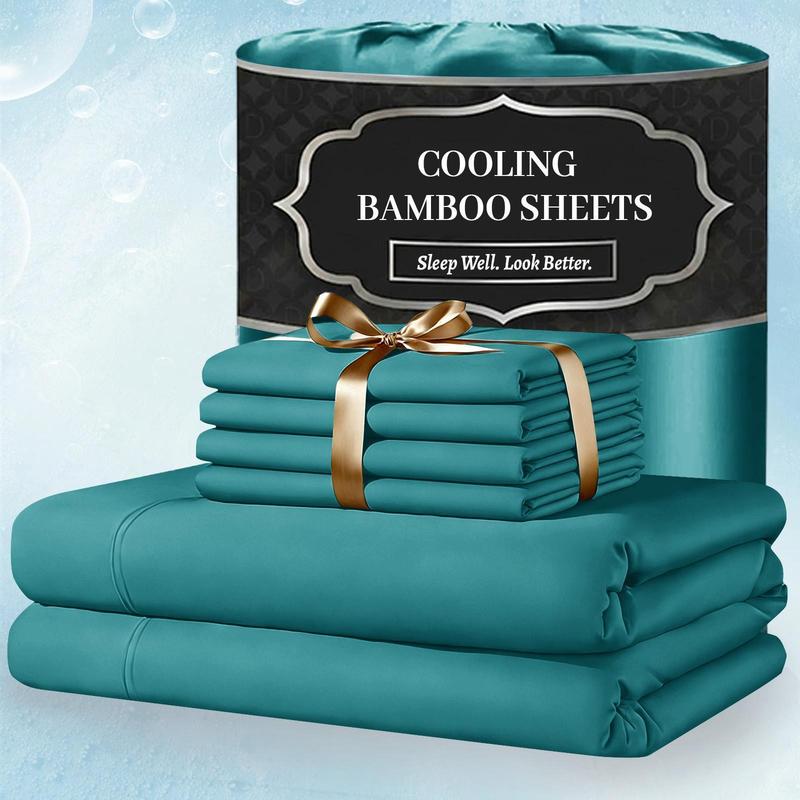 Luxury Plain Bamboo Fiber Duvet Cover - Sateen Finish, Casual, Breathable, Skin-Friendly, Easy-Care, Machine-Washable Quality-Tested Bedding Linen for Duvetcovers