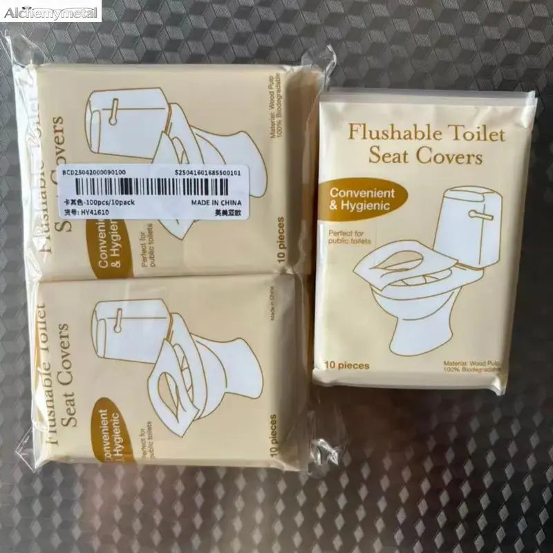 Disposable Flushable Toilet Seat Cover Pack, 100/50/30/20/10-Set Portable Bathroom Supplies, Toilet Protector Liners for Home, Travel, Camping, Public Restrooms, Airplanes & Road Trips Touchscreen Winter Accessories fleece comforter tail pad comfort wheel