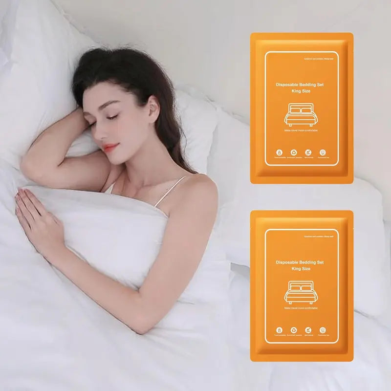 4 count Disposable Bed Sheet for Travel Disposable Sheets for Hotel