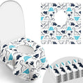 30 Pack Toilet Seat Covers Disposable, Large Waterproof Potty Covers for Toddlers, Kids, and Adults, Individually Wrapped for Travel, Toddler Potty Training for Public Restroom, Airplane, Trip