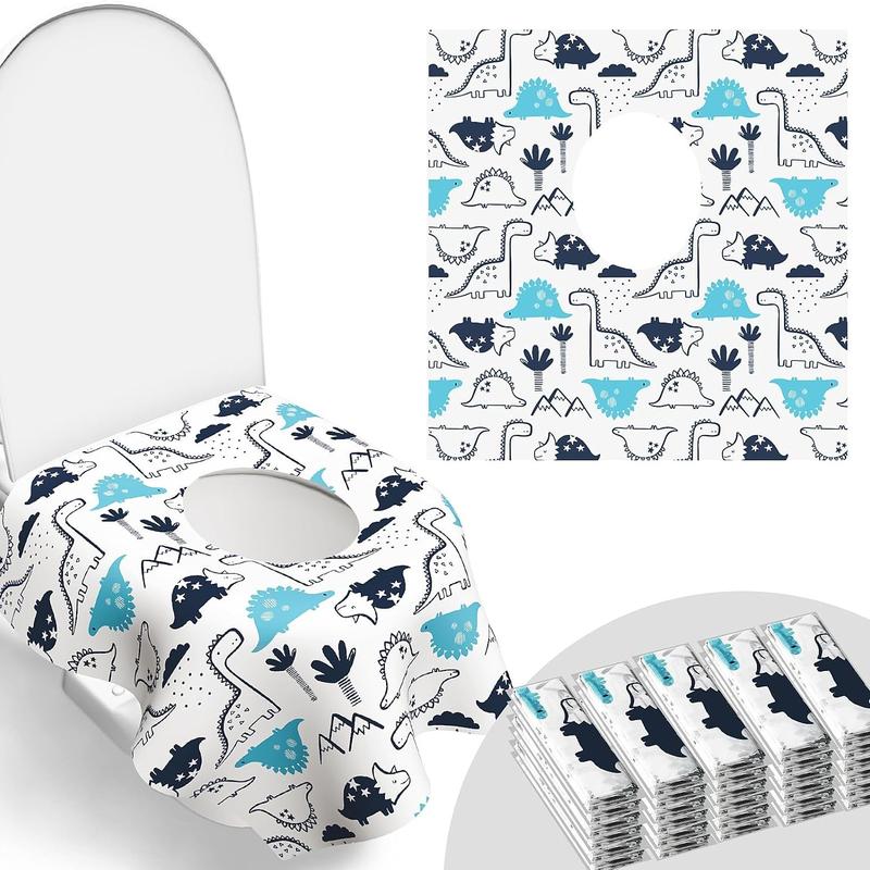 30 Pack Toilet Seat Covers Disposable, Large Waterproof Potty Covers for Toddlers, Kids, and Adults, Individually Wrapped for Travel, Toddler Potty Training for Public Restroom, Airplane, Trip