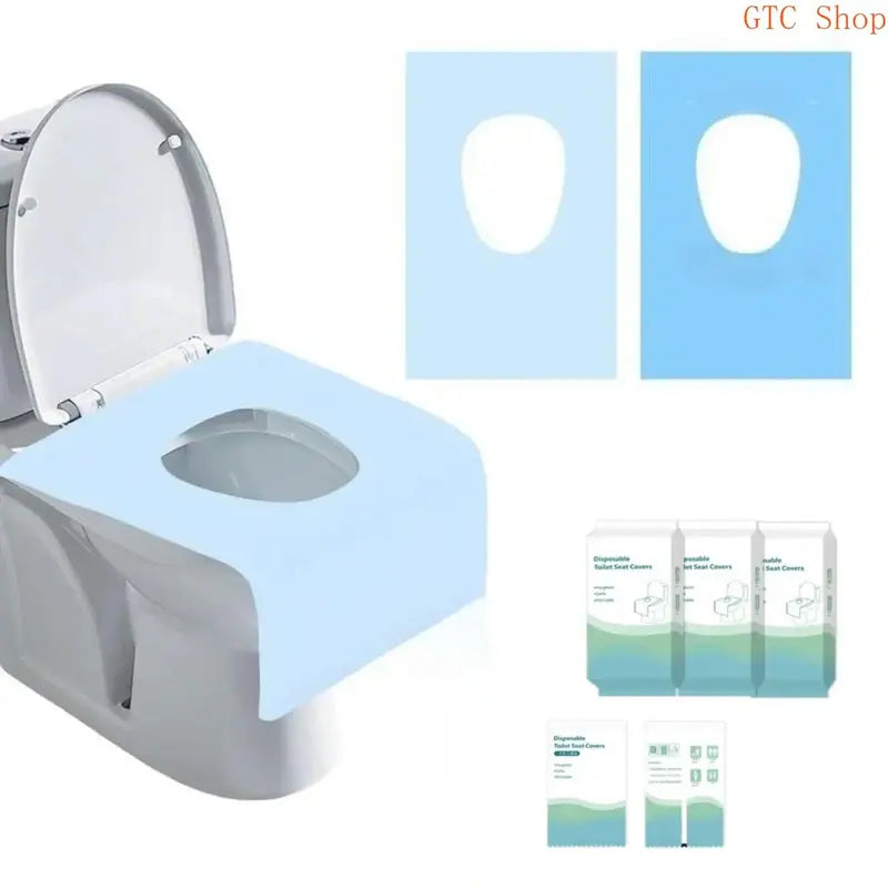 30-Pack Individually Wrapped Disposable Toilet Seat Covers – Tear-Free Waterproof Non-Slip Design for Adults & Kids, 16x24 Inch Hygienic Protector Ideal for Travel, Public Restrooms, Camping & Outdoor Activities summerwins