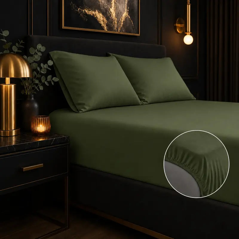 【FallPickDeals 】4/6pcs Extra Deep Pocket Sheets Bamboo Bed Sheet Set - kids & Pillowcase Set,Comfy Breathable Cooling Hotel Luxury Bedding for Women, Men and kids- Pockets, Ultra-Soft, Wrinkle Free,Twin/Full/Queen/King