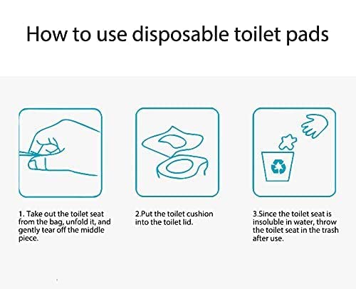 100 Pack Disposable Plastic Toilet Seat Cover for Travel Toddler Kid&Adult