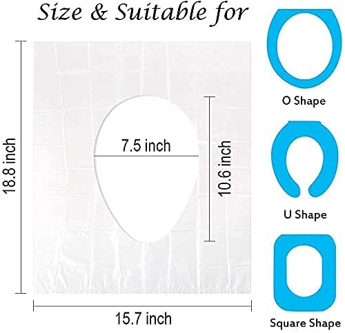 100 Pack Disposable Plastic Toilet Seat Cover for Travel Toddler Kid&Adult