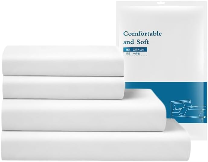 Disposable Sheet Set, 4-PC Thick Large Travel Bed Set (1)