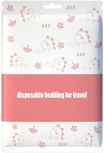 Disposable Bed Sheet Set, Duvet Cover Pillowcase Quilt Cover for Single or Double Bed Easy to Clean (White, Bed Sheet Set(3pcs))