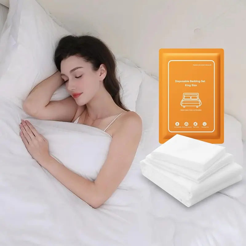 4 count Disposable Bed Sheet for Travel Disposable Sheets for Hotel