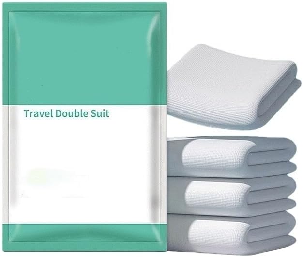 3 Set Disposable King Size Bedding with Bed Sheet, Duvet Cover, Pillowcases