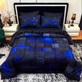 [Weekly Deals] Polyester Comforter Set - 4-Season Technology, 3/6/7-Piece Multi-Size Bedsheet Sets, Digital Printing, All-Year-Round Use, Avant-Garde Cyber Atmosphere Bedroom Decor, Summer Compatible, Vacuum-Sealed Pack, Sohochic