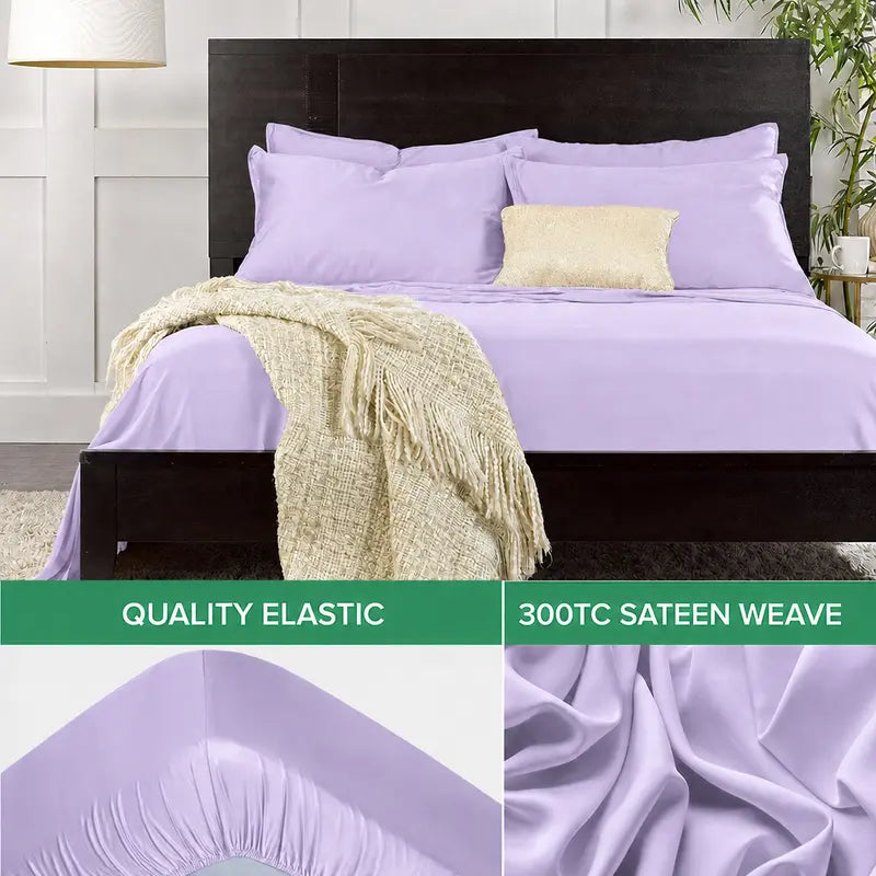 Luxury Plain Bamboo Fiber Duvet Cover - Sateen Finish, Casual, Breathable, Skin-Friendly, Easy-Care, Machine-Washable Quality-Tested Bedding Linen for Duvetcovers