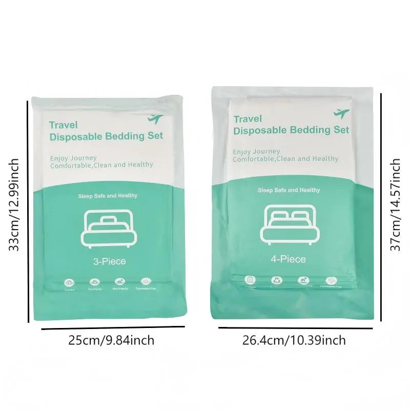 Disposable Bed Sheet, Quilt Cover and Pillowcase Set, Disposable Bedding Set, 65x140cm Bath Towel and 30x65cm Towel, Hygienic and Convenient, Ideal for Business Travel and Hotels, Bed Sheet Sets