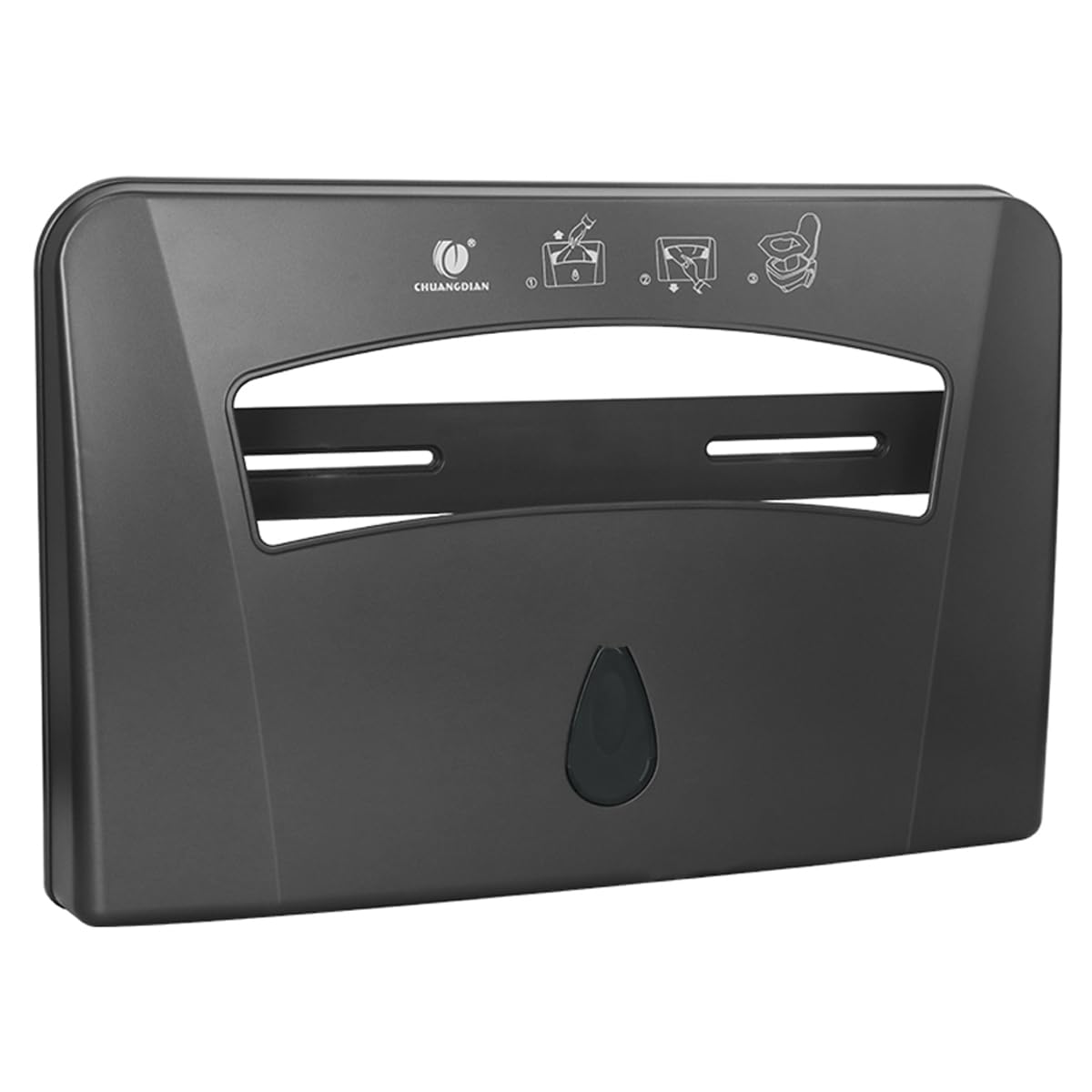 Toilet Seat Cover Dispenser, Dark Grey, 2-Pcs