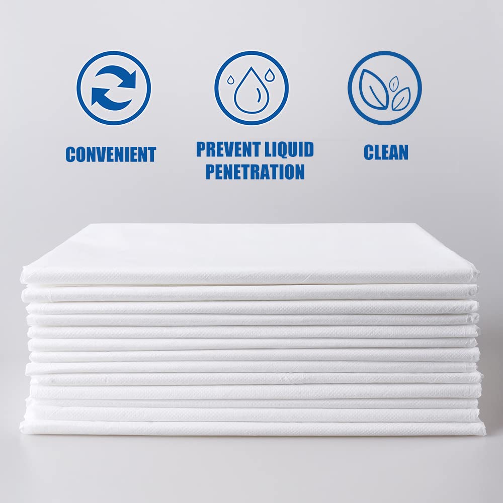 Disposable Bed Sheets, 20 Pcs Waterproof Bed Cover, White