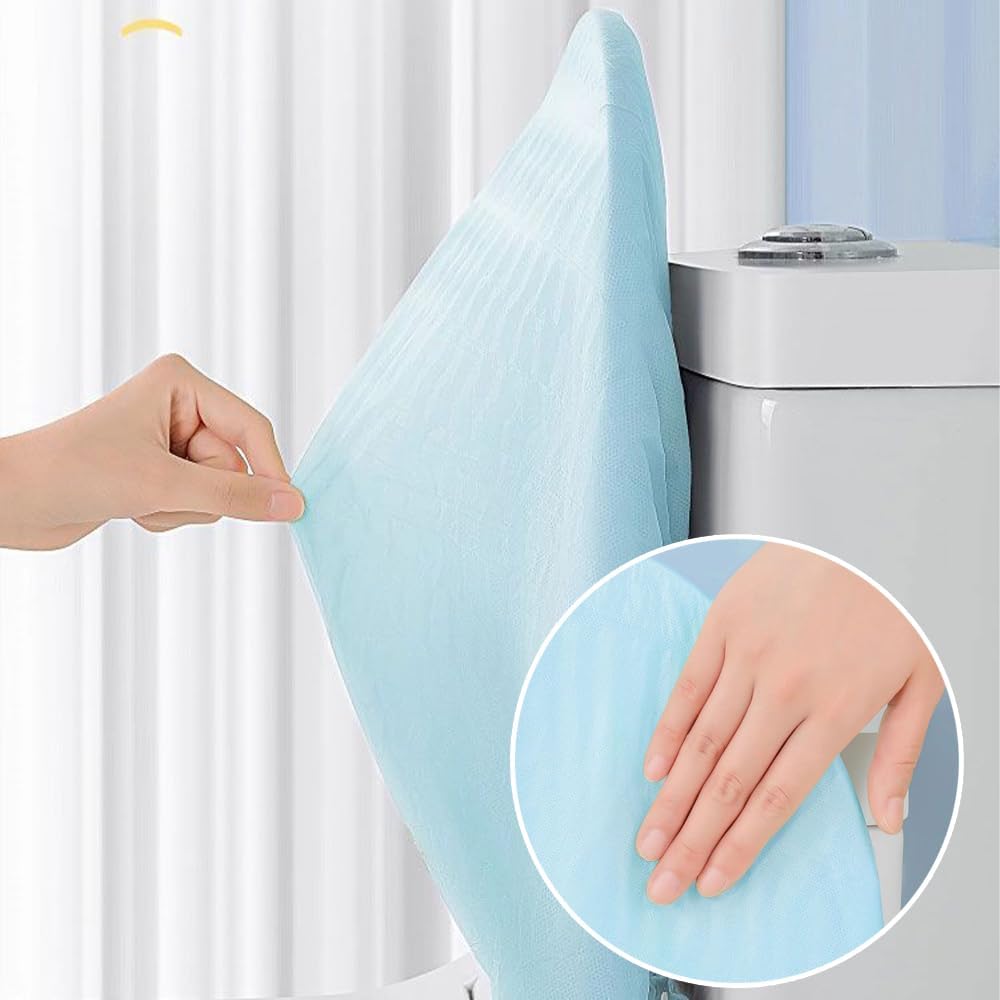 Ouliget Disposable Toilet Lid Covers,Toilet Stain Isolation Complete Cover Suitable for All Toilets,Paper Liners for Restroom Bathroom Travel Camping,10 Pieces