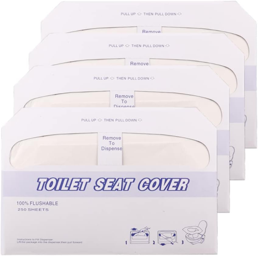 Greenour Disposable Toilet Seat Covers for Hotel, Business and Commercial