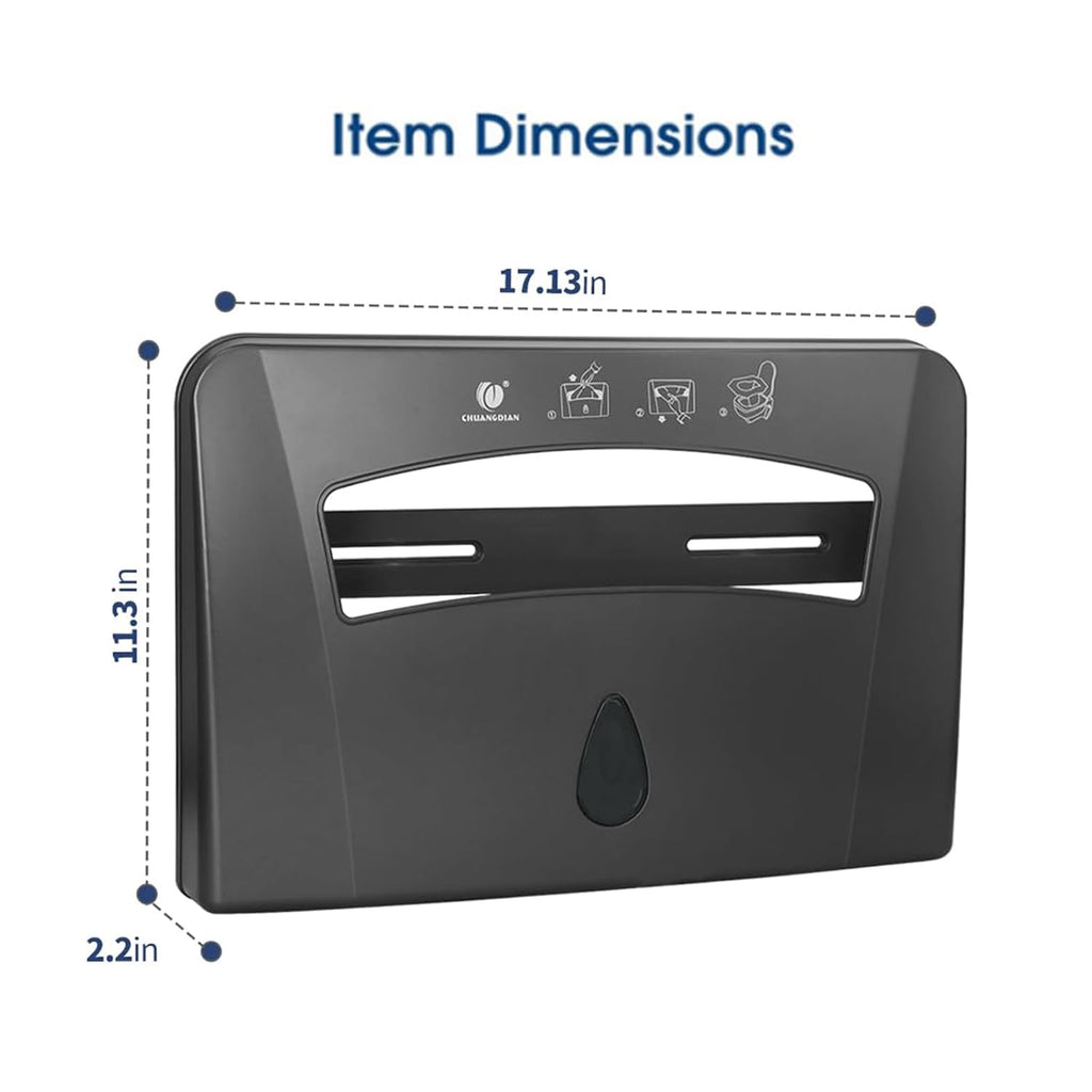 Toilet Seat Cover Dispenser, Dark Grey, 2-Pcs
