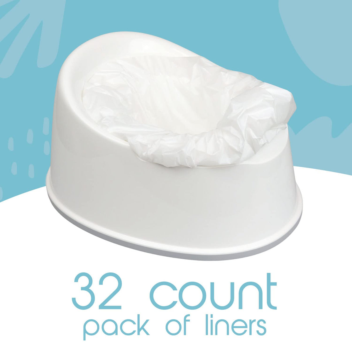 TidyTots Value Pack of 32 Disposable Potty Chair Liners