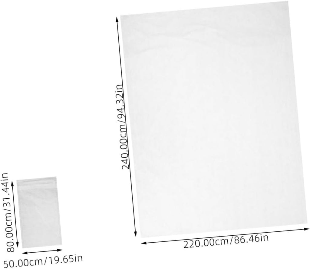 Disposable Bedding Travel Set with Sheet Duvet Cover Pillowcases White