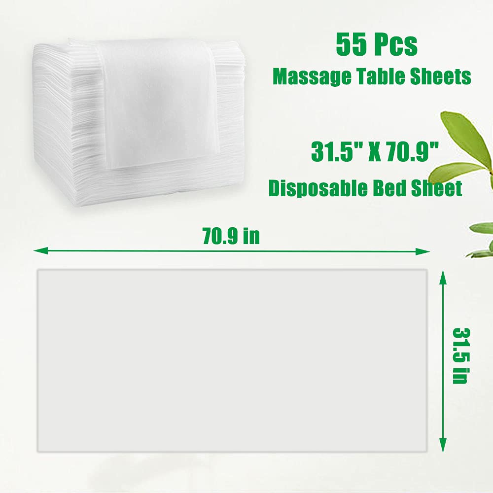 Disposable Bed Sheets 55PCS, Waterproof Bed Cover