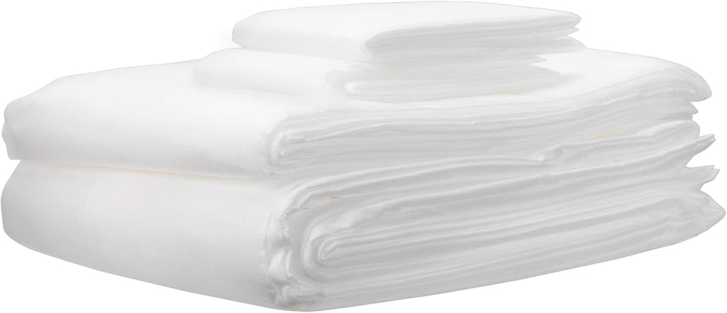 ForPro Premium Disposable Sheet Set, 4-PC King Size Bedding, White