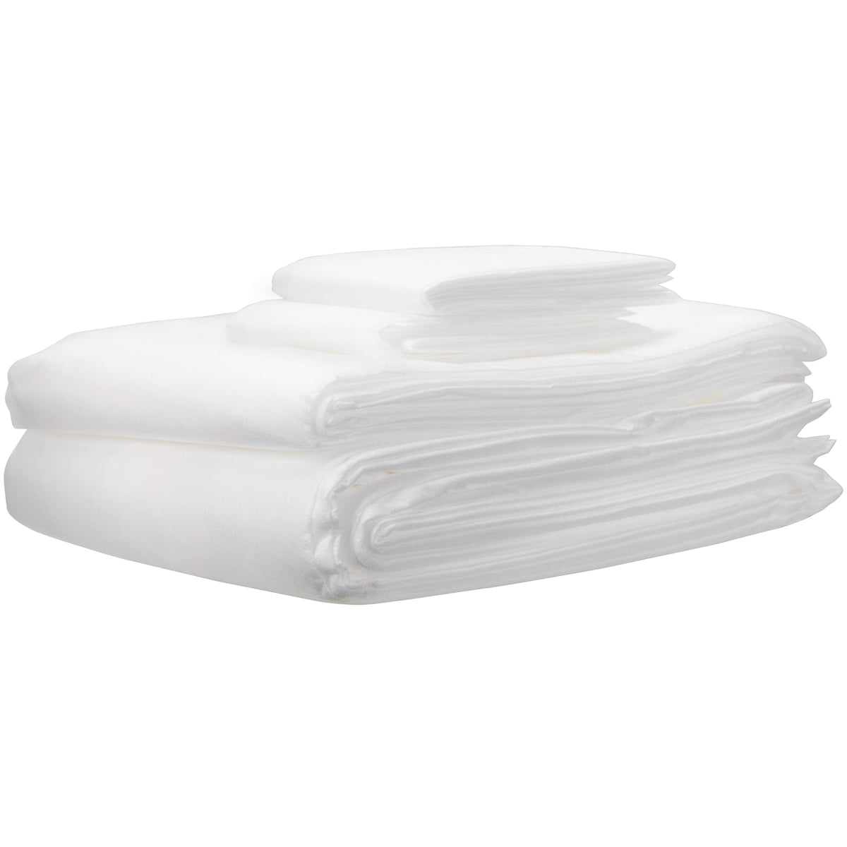 ForPro Premium Disposable Sheet Set, 4-PC King Size Bedding for Travel, Includes Bed Sheet, Duvet Cover and Two Pillowcases, White (Pack of 2)