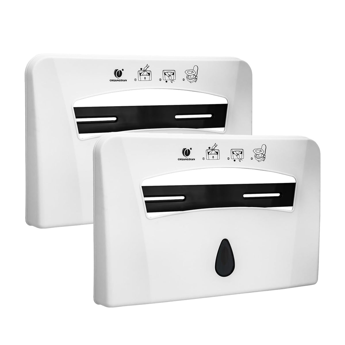 Toilet Seat Cover Dispenser, Dark Grey, 2-Pcs