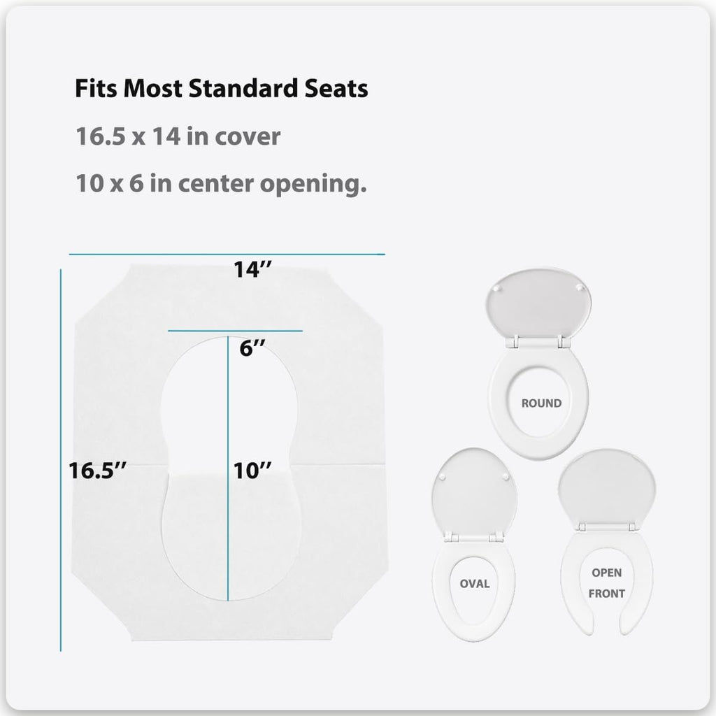 Flushable Toilet Seat Covers Half-Fold, modunful F6 Refills R6425