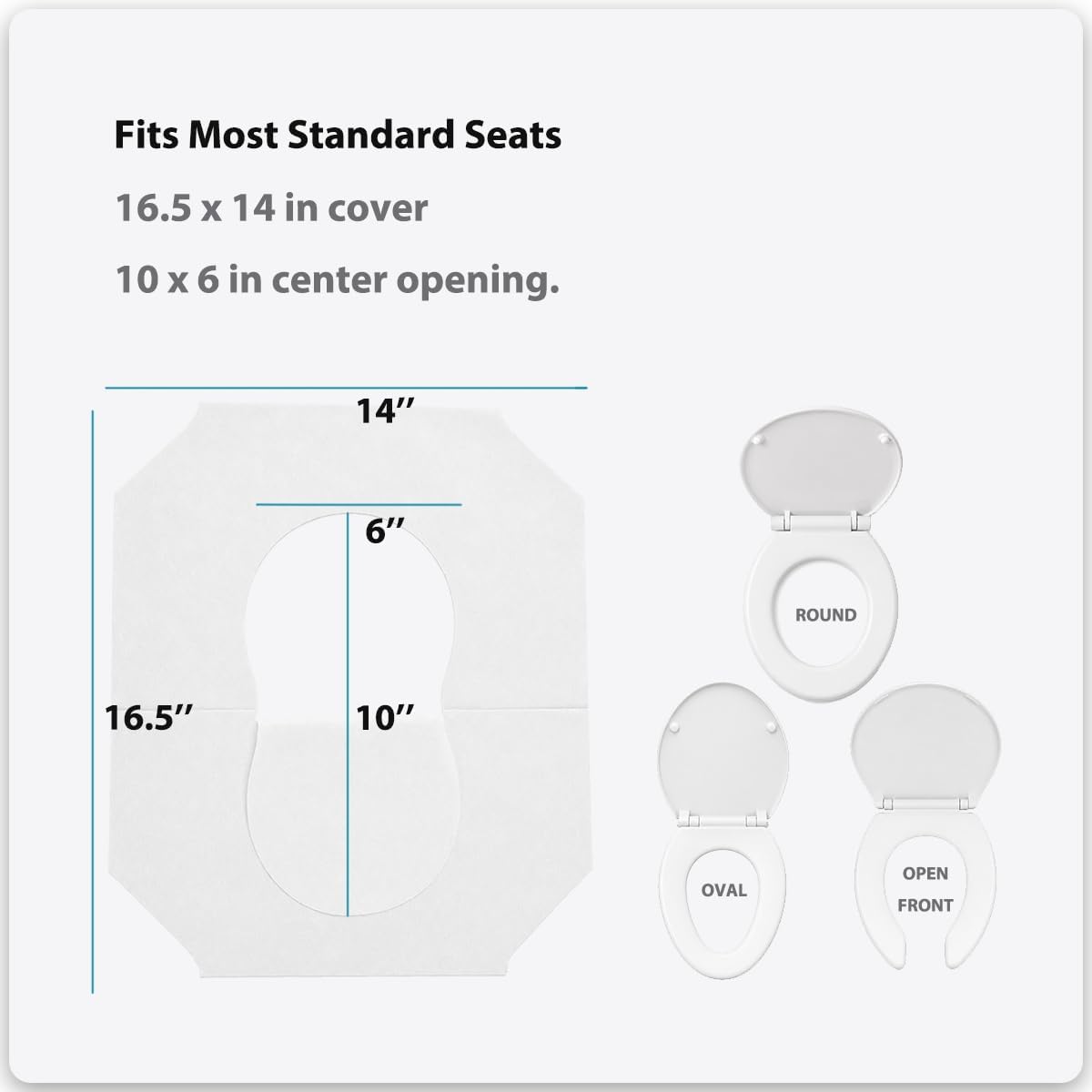 Flushable Toilet Seat Covers Half-Fold, modunful F6 Refills R6425