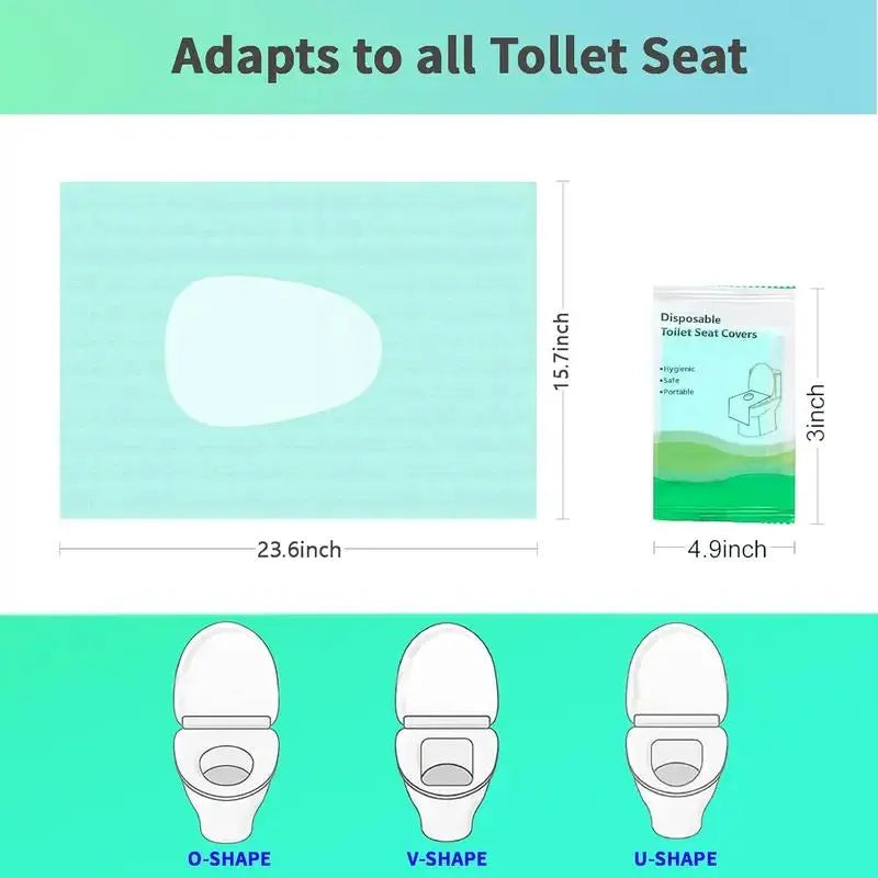 20pcs Soft Disposable Toilet Seat Covers - Disposable Covers for Easy Freshness, Kids & Adults Fit, Home Hotel Bathroom Accessories, Gentle Toilet Seat Protectors