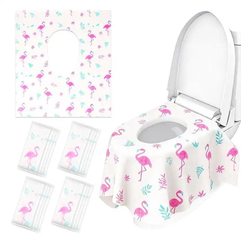 30 Pack Disposable Toilet Seat Covers - Individually Wrapped Bathroom Accessory, Large Waterproof Toilet Lid Cover for Camping Travel Public Restrooms Airplane Trips