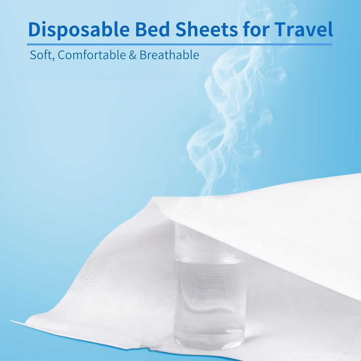 4PCS Disposable Travel Bed Sheets, King Size Bedding Set
