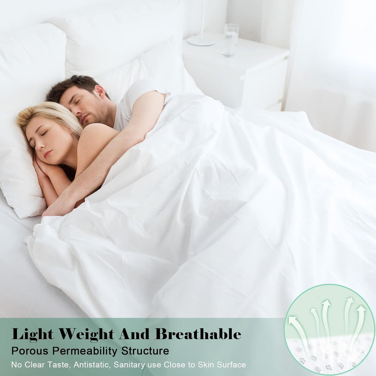 4 Pack Disposable Bed Sheets for Travel Queen Size