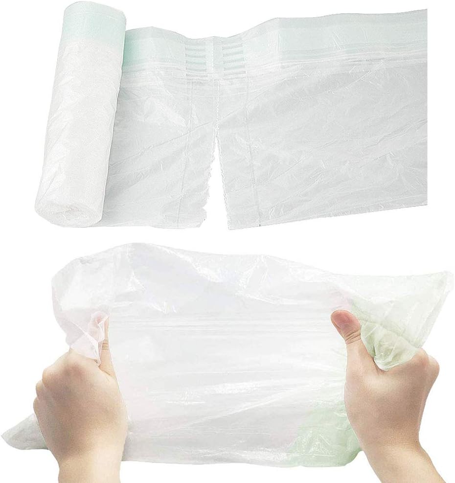 100 Pack Potty Chair Liners Disposable,Drawstring Training Toilet Seat Liner Bags Cleaning Bag for Kids Toddlers Outdoors Travel