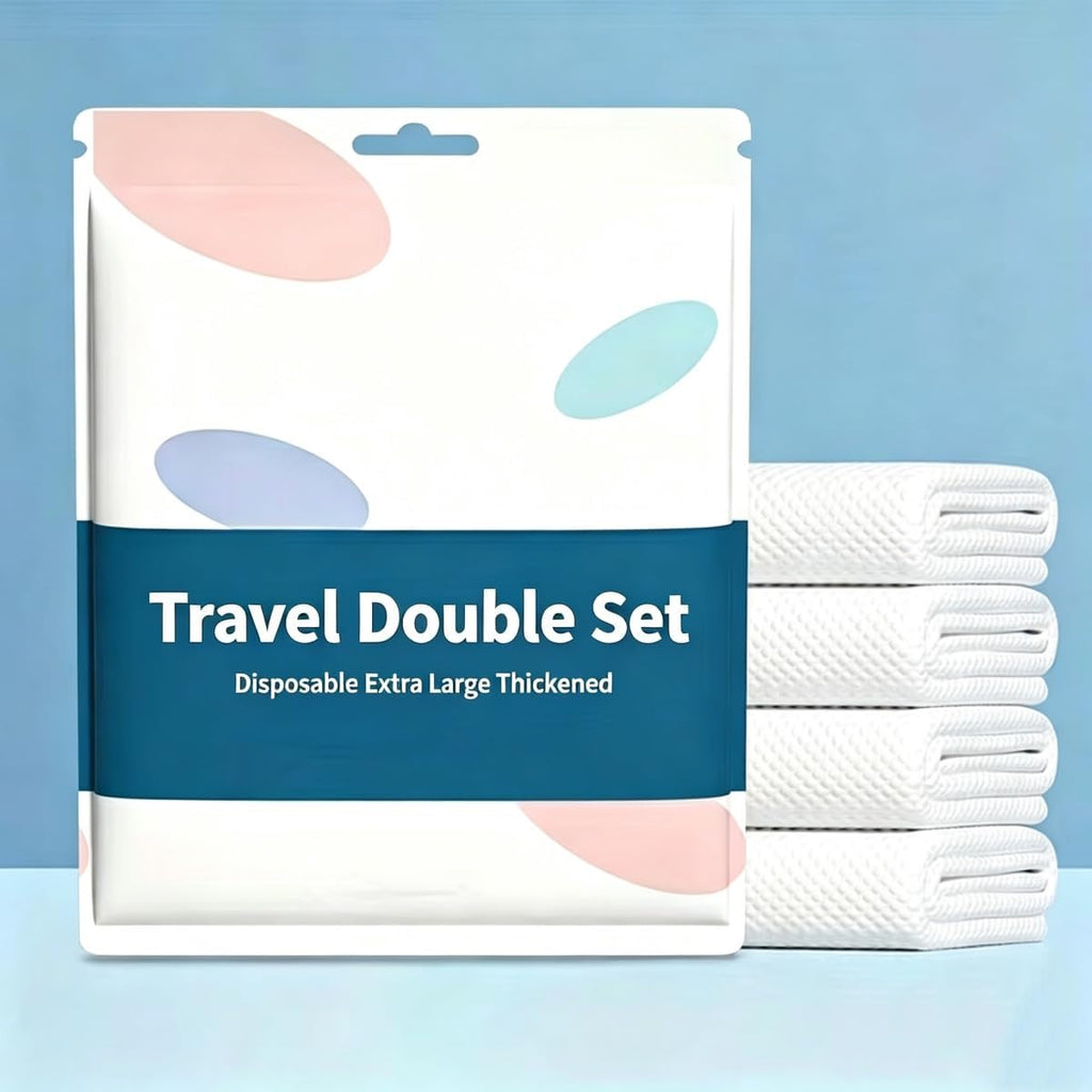 3 Or 4 PCS Disposable Bed Sheet Set Extra Large Thickened Portable Hygienic Travel Hotel Duvet Cover Pillowcase Included, 4PCS