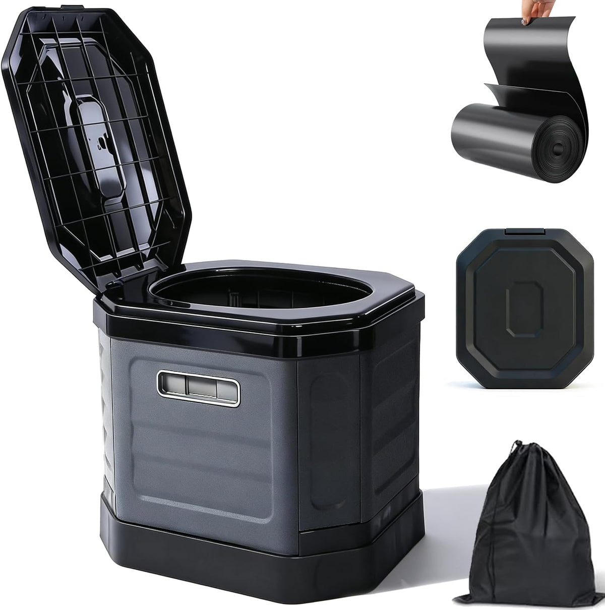 Camping Toilet for Adults - Portable Folding Toilet with Lid,Travel Portable Potty for Adults,Porta Potty Car Portable Potty