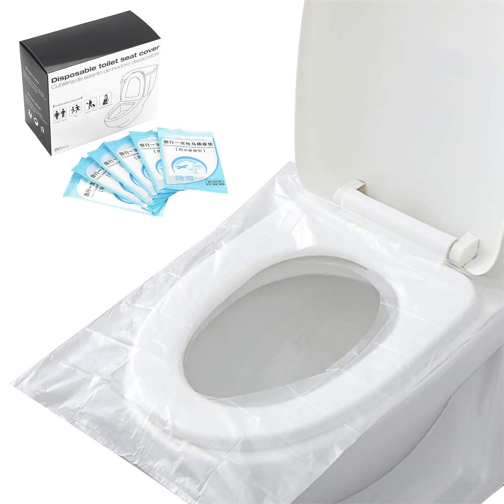 Toilet Seat Covers Disposable, 60 Pcs Travel Toilet Covers for Kids Adults