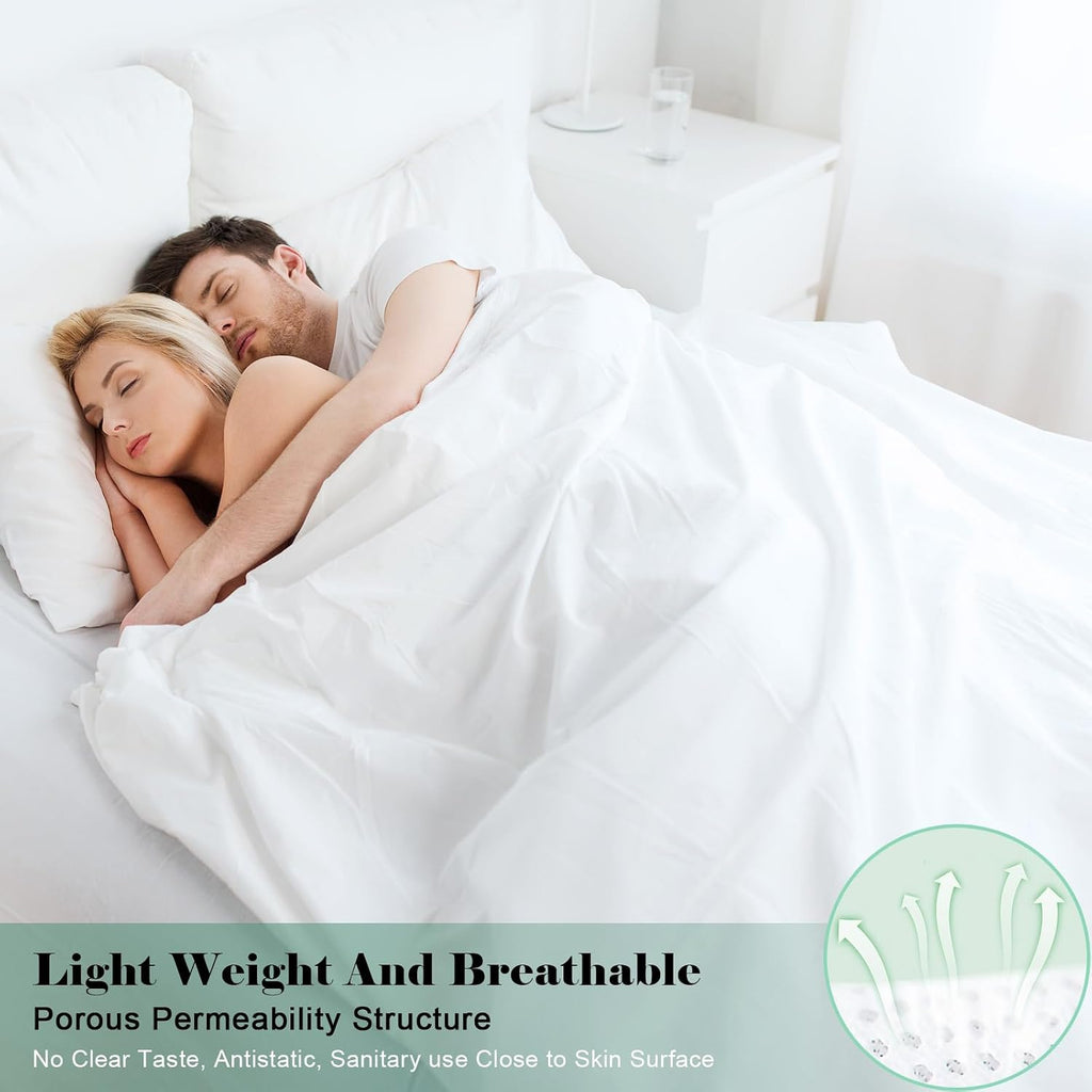6 Pack Disposable Bed Sheets for Travel Queen Size