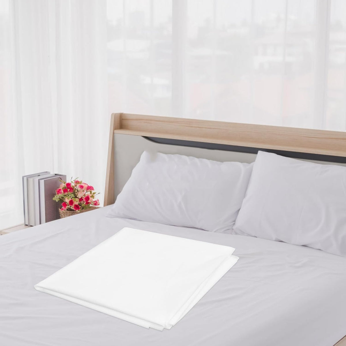 PRETYZOOM 1Set Disposable Bedding for Travel Includes Bed Sheet Duvet Cover Pillowcases Disposable Design Elegant for Hotels Travel