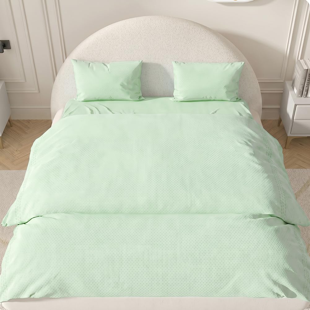 Disposable Bed Sheet Set – 4-Piece Soft Breathable Fitted Sheet Including Quilt Cover, Flat Sheet & 2 Pillowcases – Individually Packed for Hotel, Business Trip, Travel/Pink