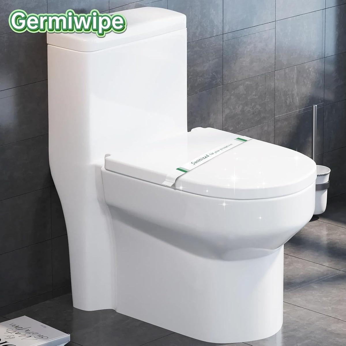 Germiwipe Printed Toilet Seat Bands, Paper, (Case of 500) Green
