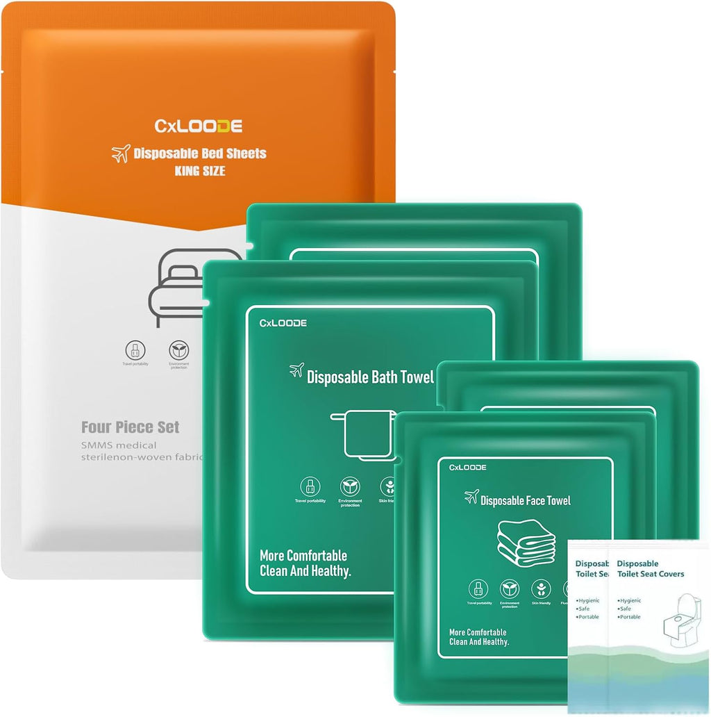 Travel Essentials Disposable Bed Sheets Set for Hotel