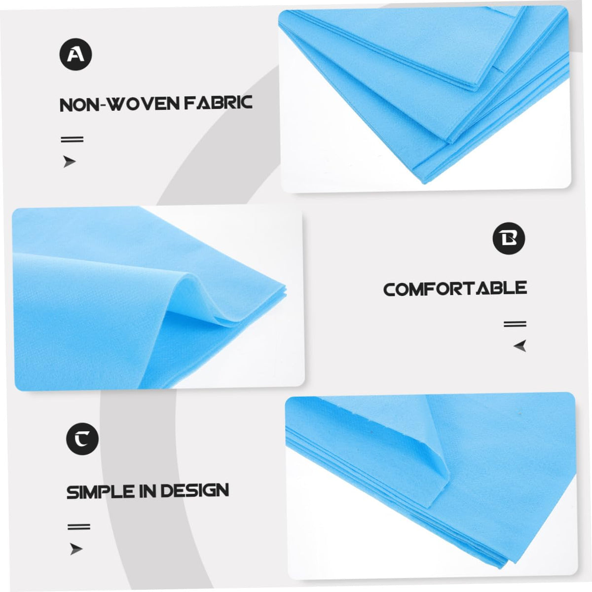 Generic 10pcs Sheets Disposable Bed Cover Duvet Headrest Pillows My Massage Pillow Massage Table Bed Bolster Cooling Pillow Massage Bed Pillow Protectors Blanket Non-woven Fabric Sky-blue