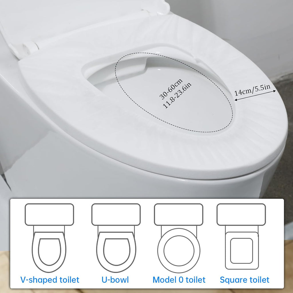 10 Pack Disposable Toilet Seat Covers for Travel Toilet Seat Mat Portable Disposable Toilet Seat Covers for Outing Hotel Hospital Public Toilet (Individual Package)