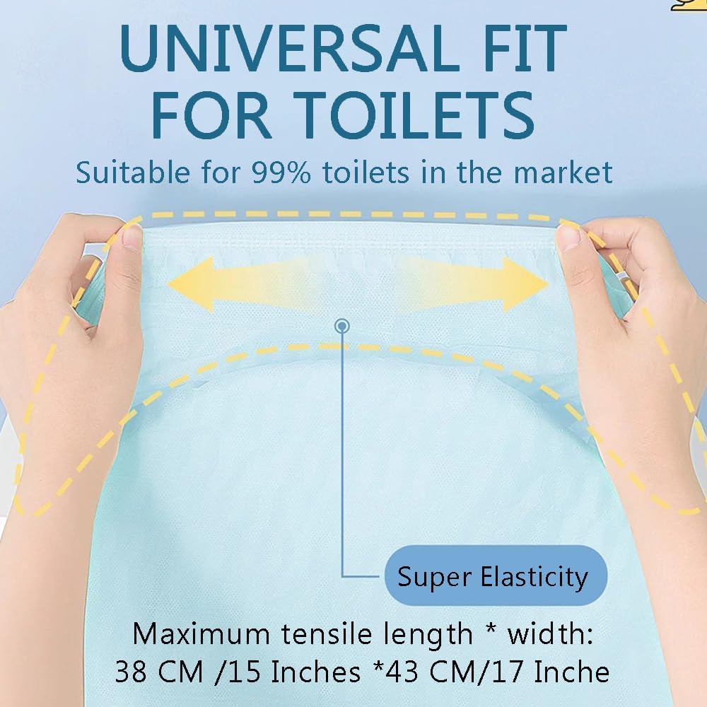 Ouliget Disposable Toilet Lid Covers,Toilet Stain Isolation Complete Cover Suitable for All Toilets,Paper Liners for Restroom Bathroom Travel Camping,10 Pieces