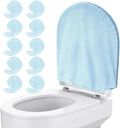 Ouliget Disposable Toilet Lid Covers,Toilet Stain Isolation Complete Cover Suitable for All Toilets,Paper Liners for Restroom Bathroom Travel Camping,10 Pieces