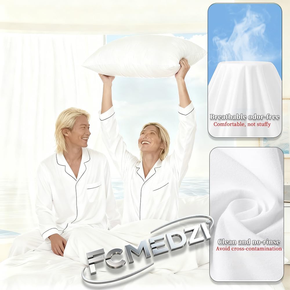Disposable Sheets for Travel Camping & Hotel Bed Set，1Bed Sheet 1Quilt Cover 2Pillowcover Breathable Bedding Sheets Portable,（Double Bed 4-Piece Set）