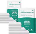 Disposable Bed Sheets Queen Size 8-Pack - Travel Bedding Set with 2 Flat Sheets, 2 Quilt Covers & 4 Pillowcases for Hotels, Business Trip, Spa, Camping - Non-Woven Bed Cover (2 Pack)